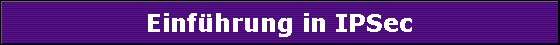 Einführung in IPSec