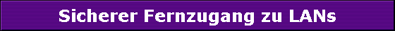 Sicherer Fernzugang zu LANs